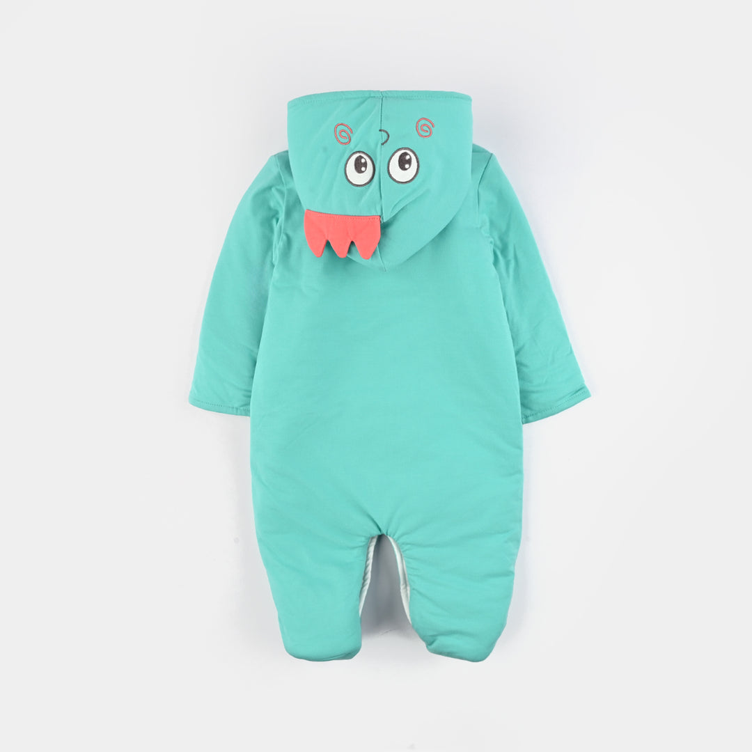 Infant Boys Cotton Interlock Romper-Green