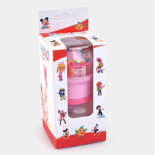 Mini 60ml Rattle Cap Baby Feeder Bottle-Pink