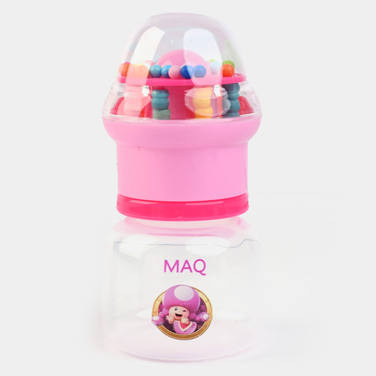 Mini 60ml Rattle Cap Baby Feeder Bottle-Pink