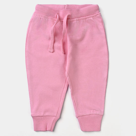 Infant Girls Cotton Terry Sleeping Pyjama Basic -C.Pink