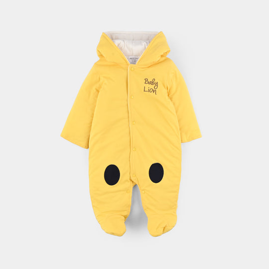 Infant Boys Cotton Interlock Romper-Yellow