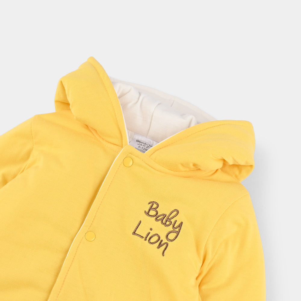 Infant Boys Cotton Interlock Romper-Yellow