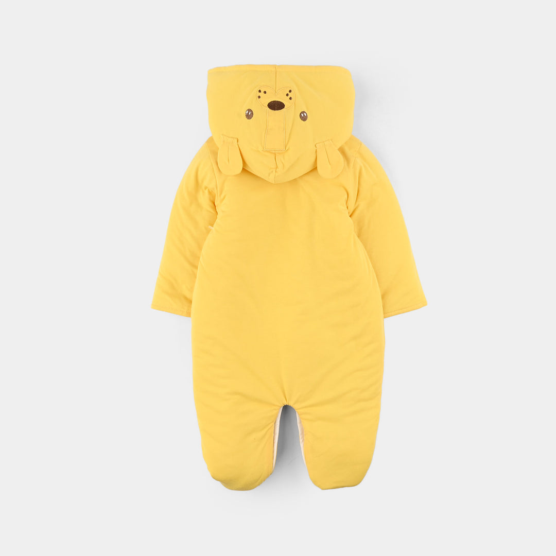 Infant Boys Cotton Interlock Romper-Yellow