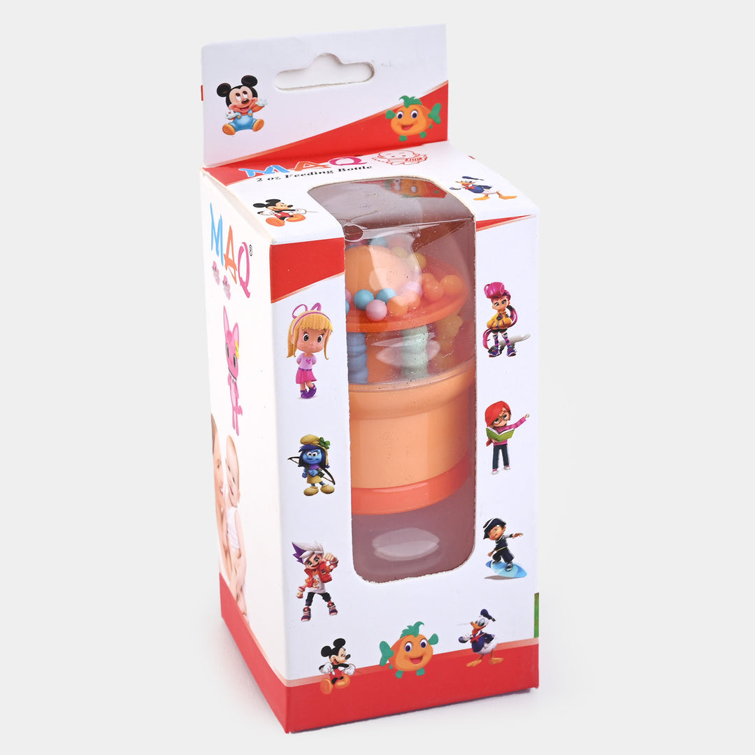 Mini 60ml Rattle Cap Baby Feeder Bottle-Orange