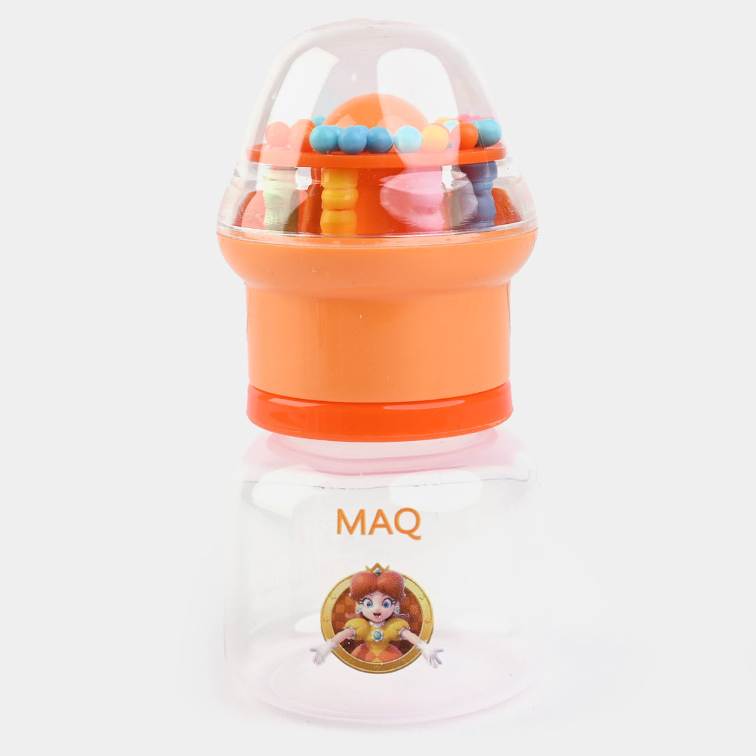 Mini 60ml Rattle Cap Baby Feeder Bottle-Orange