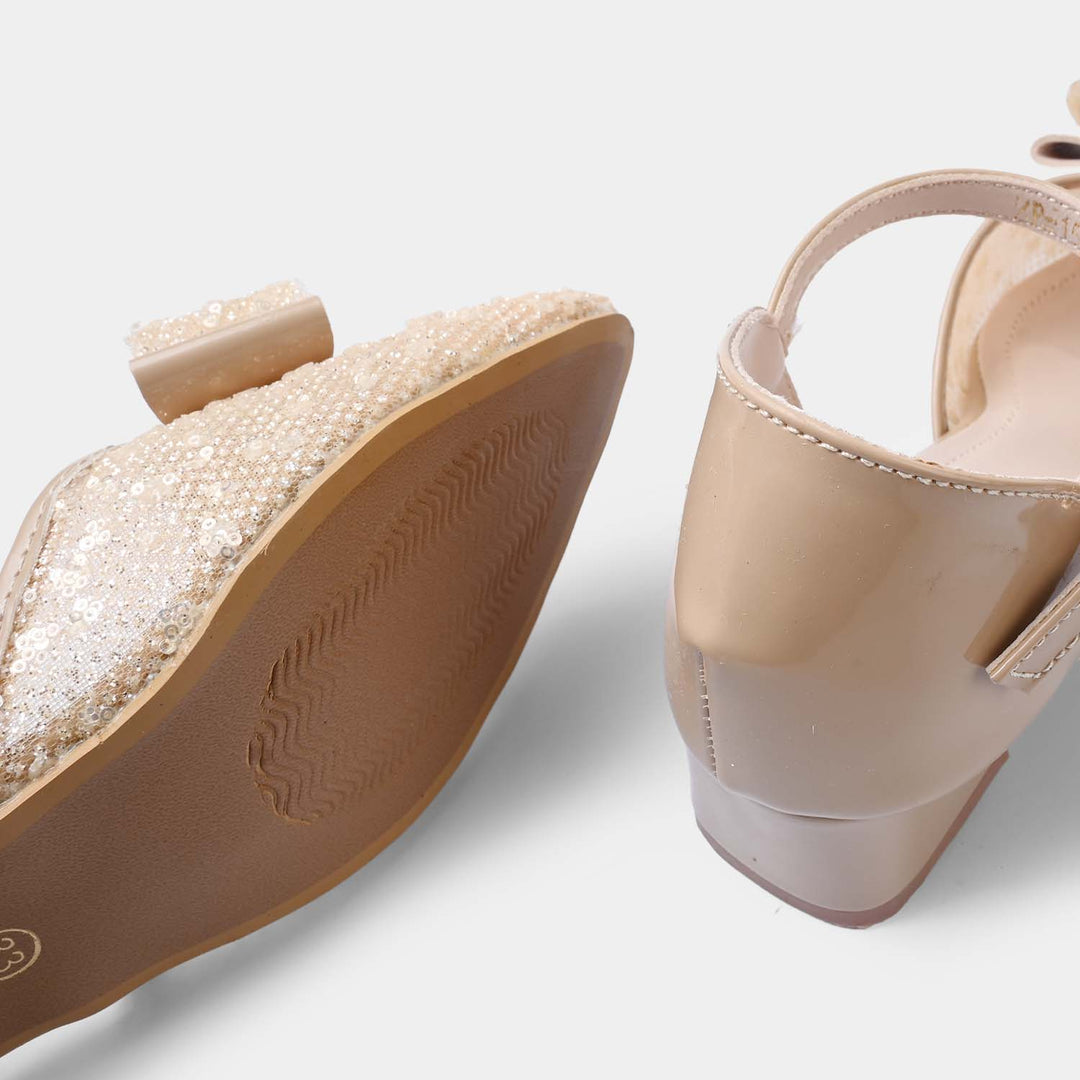 Girls Pumps Heels ZP-150-BEIGE
