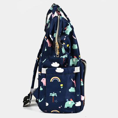 Baby Care Mother Backpack Elephant | Navy Blue