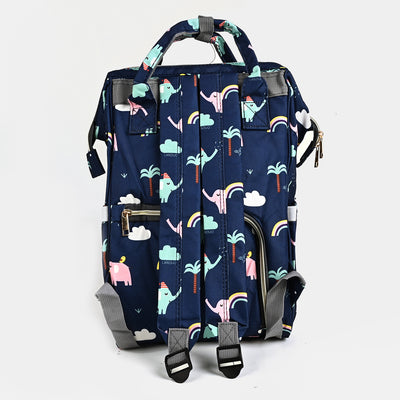 Baby Care Mother Backpack Elephant | Navy Blue