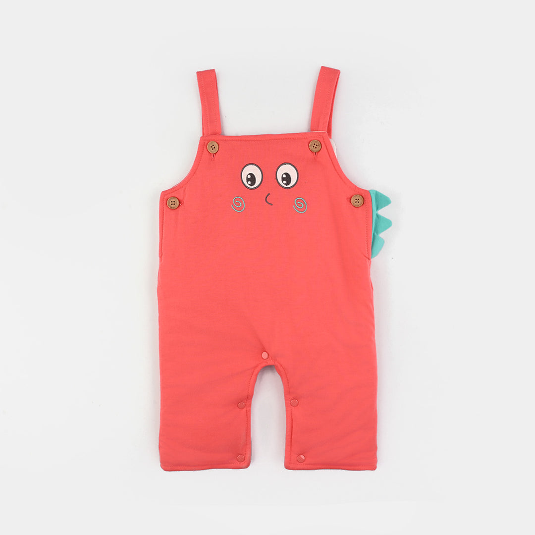 Infant Boys Cotton Interlock Suit-Beige/Orange