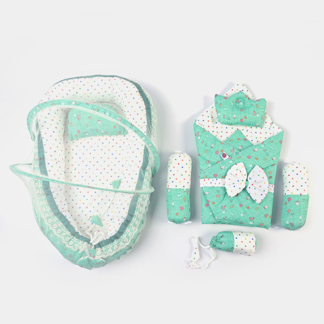 Baby Snuggle Bed Set 9pcs | Green