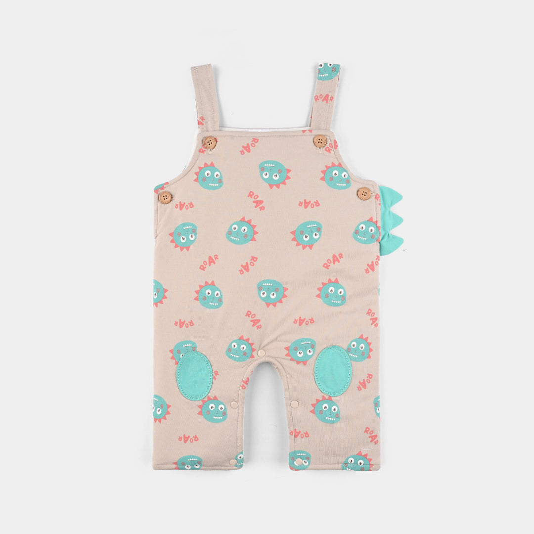 Infant Boys Cotton Interlock Suit-Beige/Orange