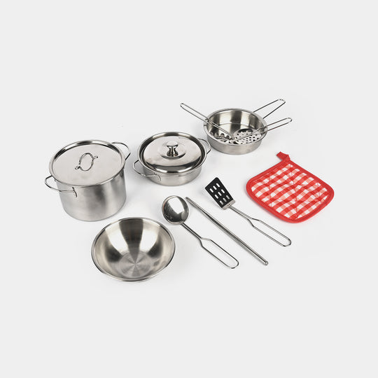 Stainless Steel Modern Kitchen Cooking Play Set