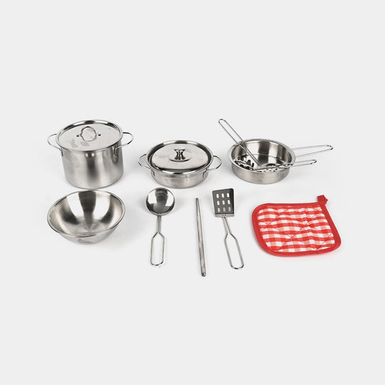 Stainless Steel Modern Kitchen Cooking Play Set