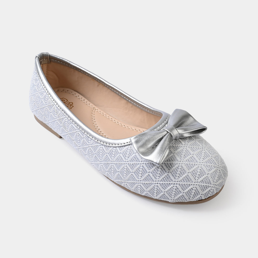 Girls Pumps BS-040-SILVER