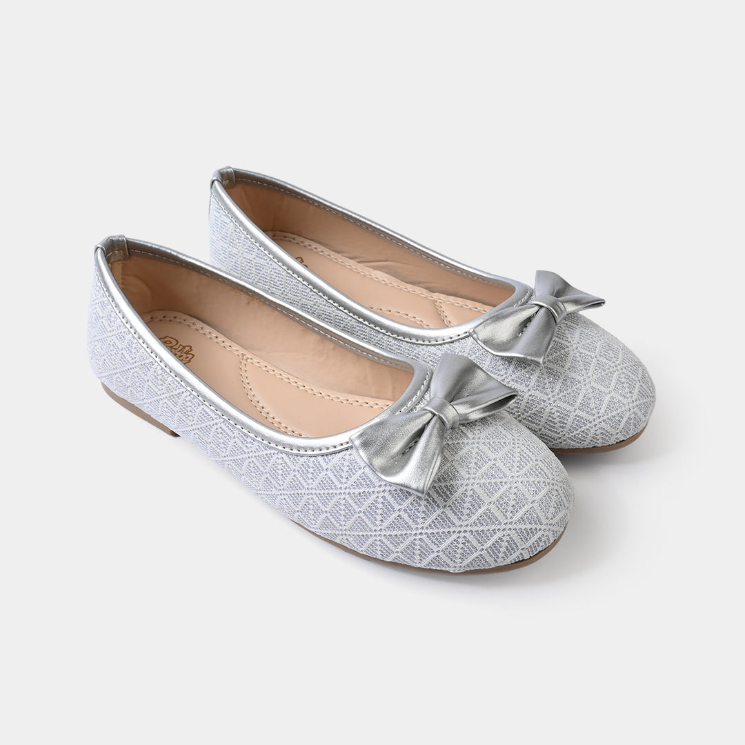 Girls Pumps BS-040-SILVER