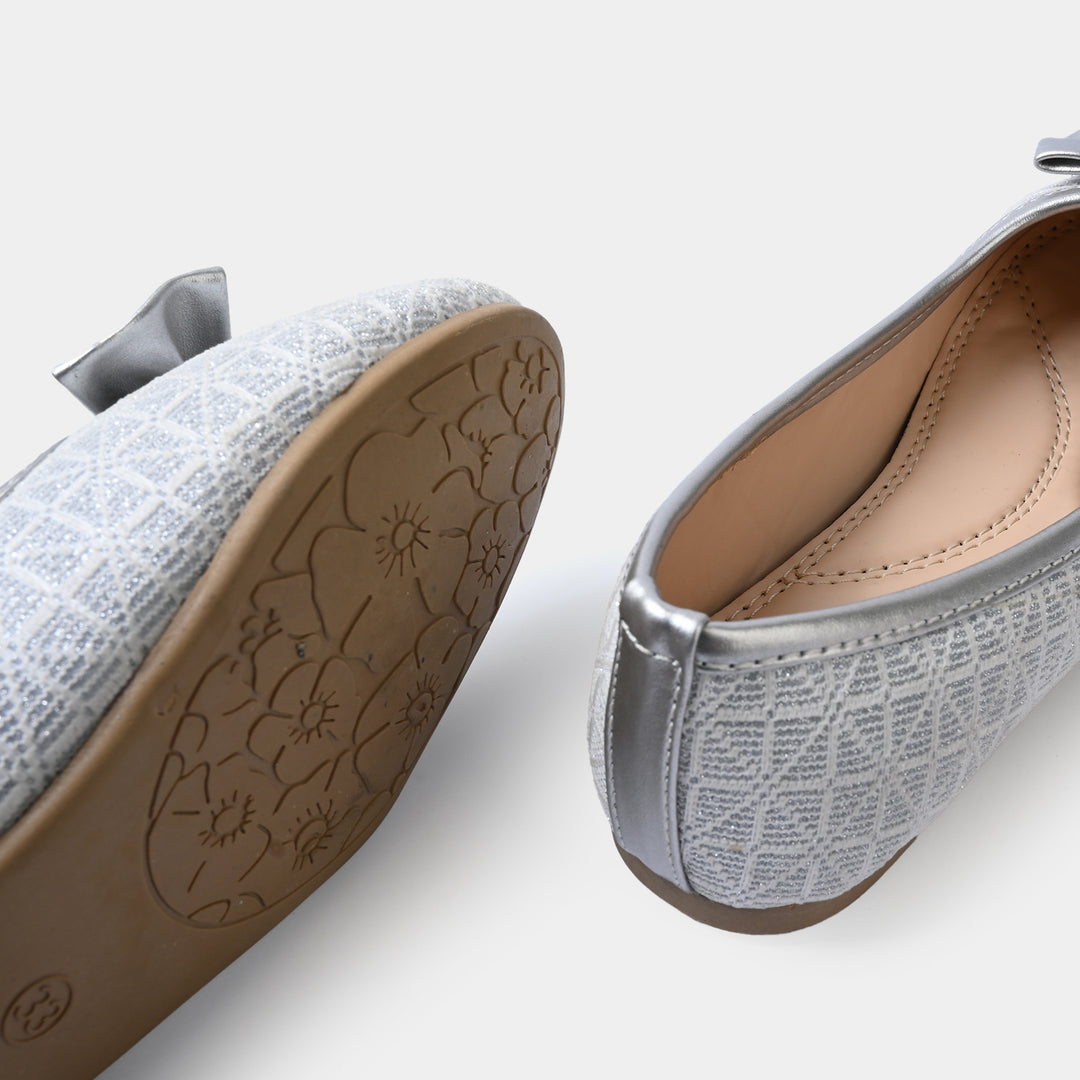 Girls Pumps BS-040-SILVER