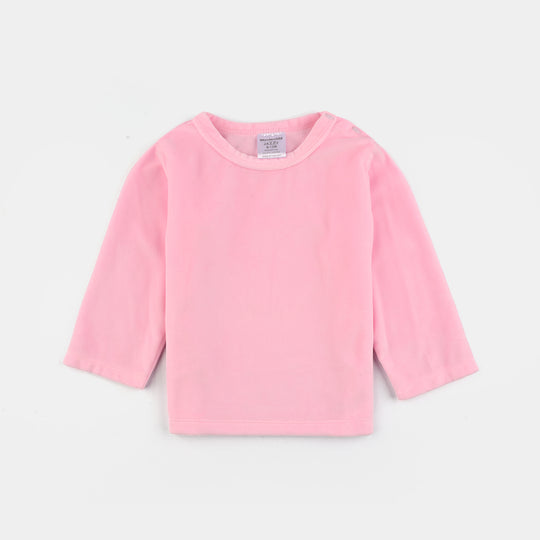Infant Girls Cotton Interlock Suit-Pink/Grey