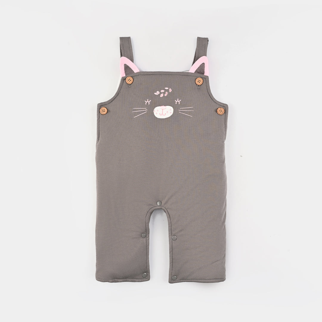 Infant Girls Cotton Interlock Suit-Pink/Grey