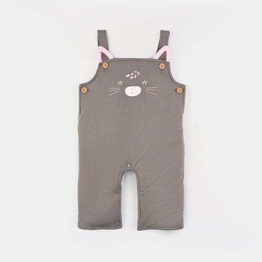 Infant Girls Cotton Interlock Suit-Pink/Grey