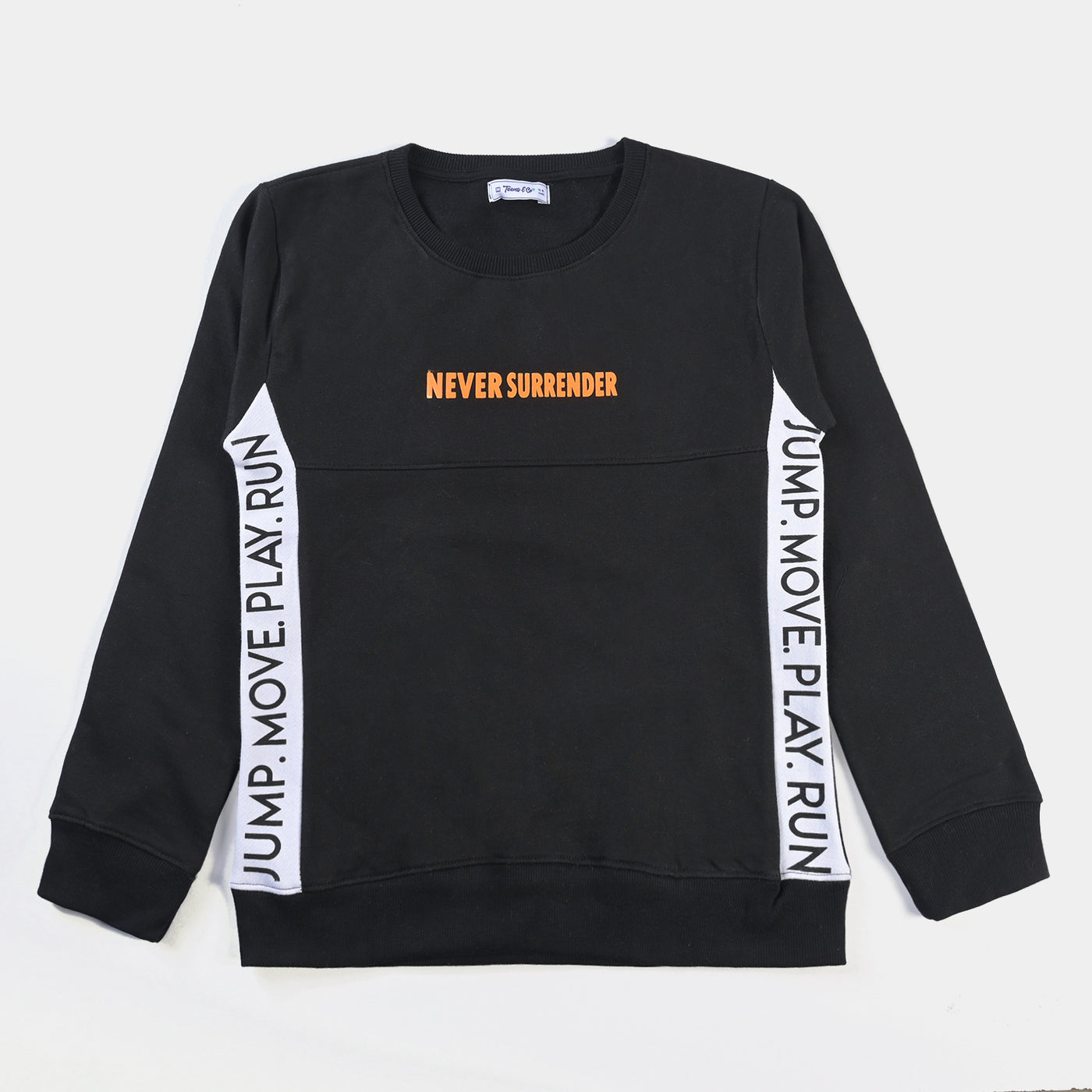 Teens Boys Fleece Sweatshirt Surrender-BLACK