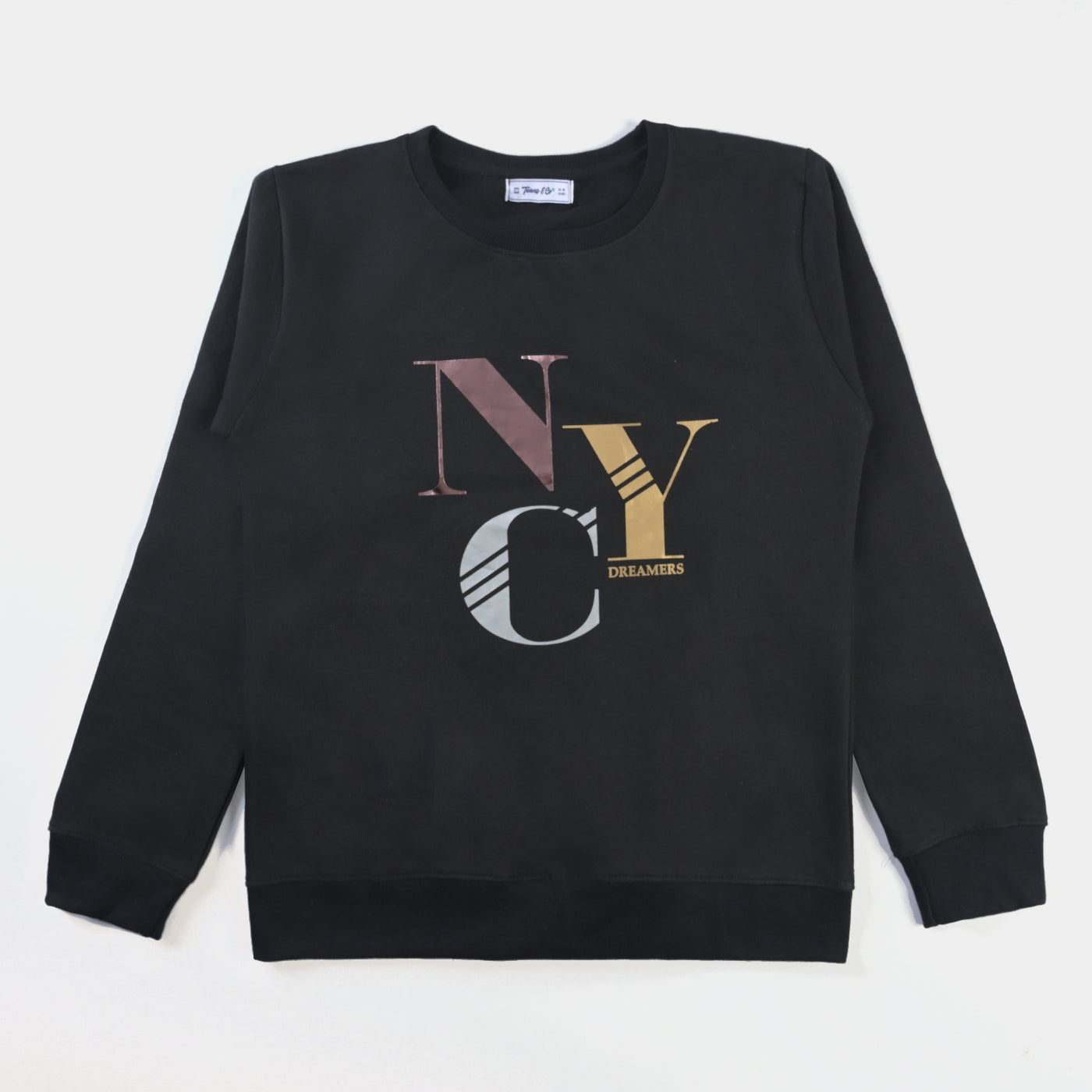 Teens Girls Fleece Sweatshirt NYC-BLACK