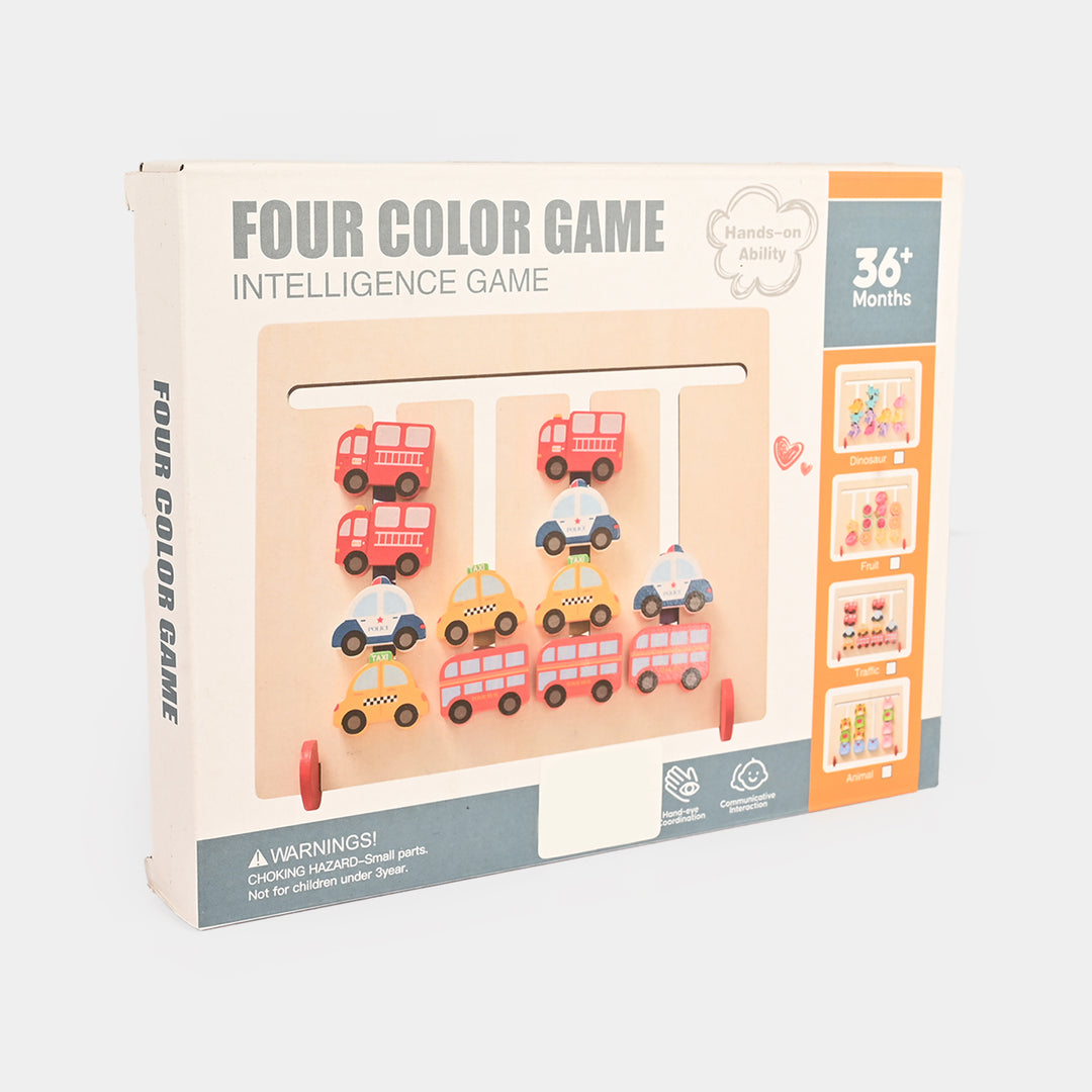 Wooden Four Color Intelligence Game
