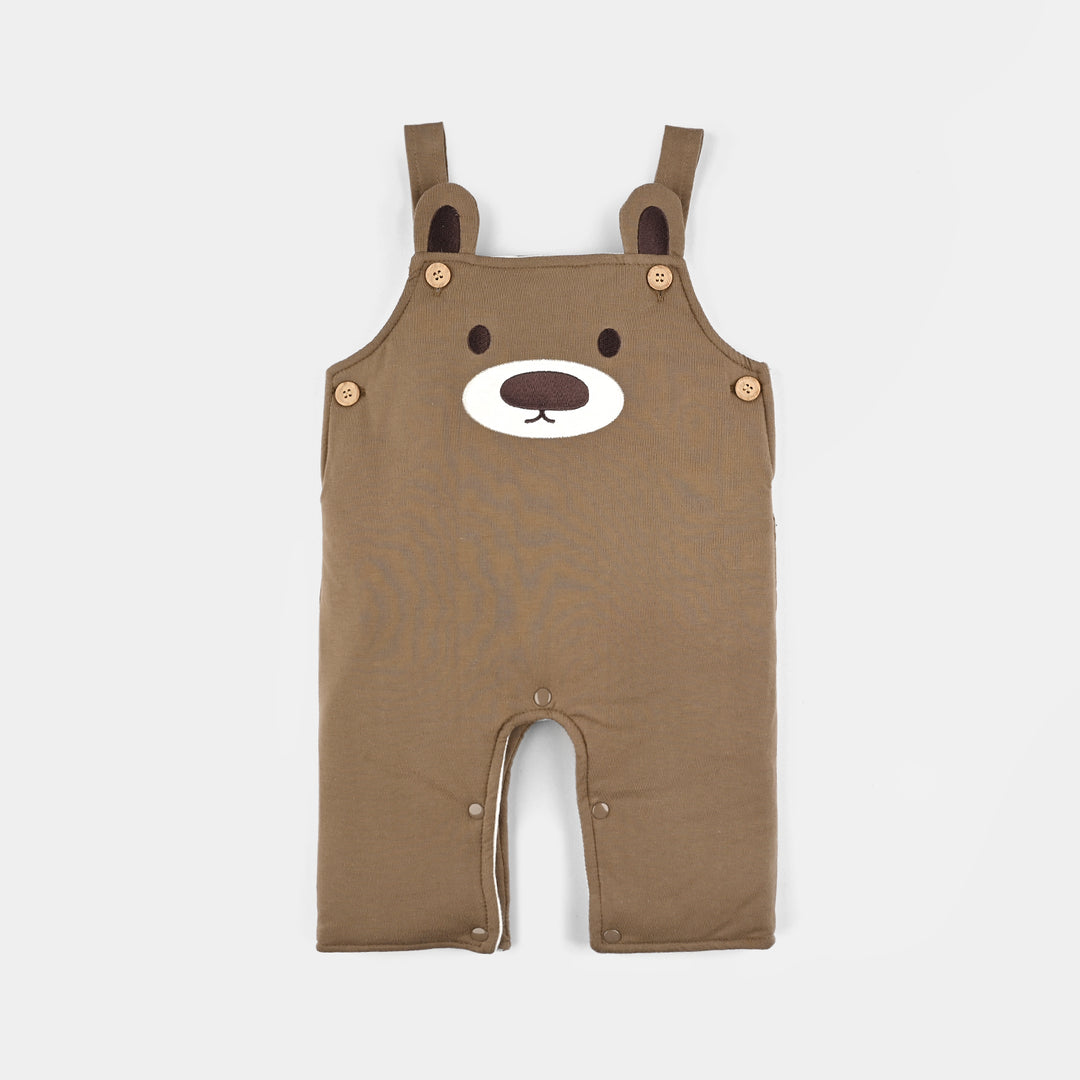 Infant Boys Cotton Interlock Suit-Beige/Brown