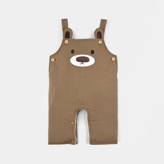 Infant Boys Cotton Interlock Suit-Beige/Brown