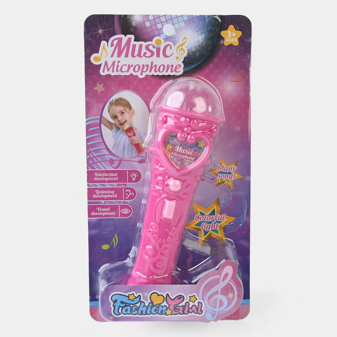 Microphone With Music & Light For Kids