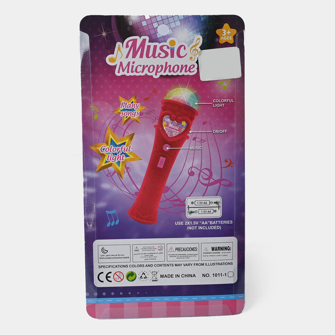 Microphone With Music & Light For Kids