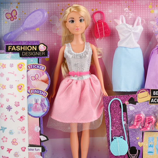 11.5" Lovely Fashion Doll with Accessories Set