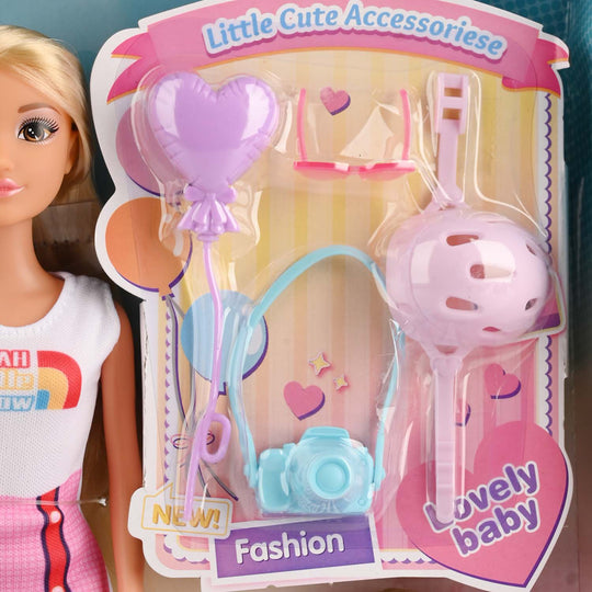 11.5" Lovely Fashion Doll with Accessories Set