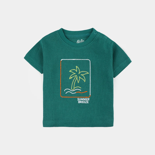 Infant Boys 2x1 Rib T-Shirt (Summer Breeze) - Teal