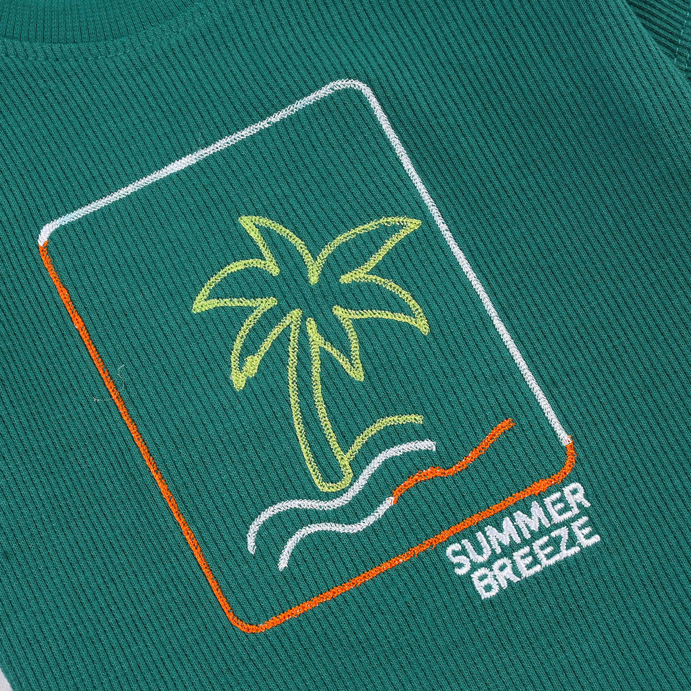 Infant Boys 2x1 Rib T-Shirt (Summer Breeze) - Teal