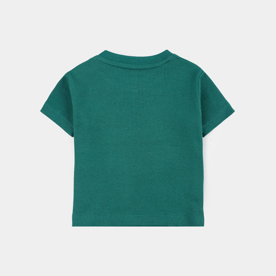 Infant Boys 2x1 Rib T-Shirt (Summer Breeze) - Teal