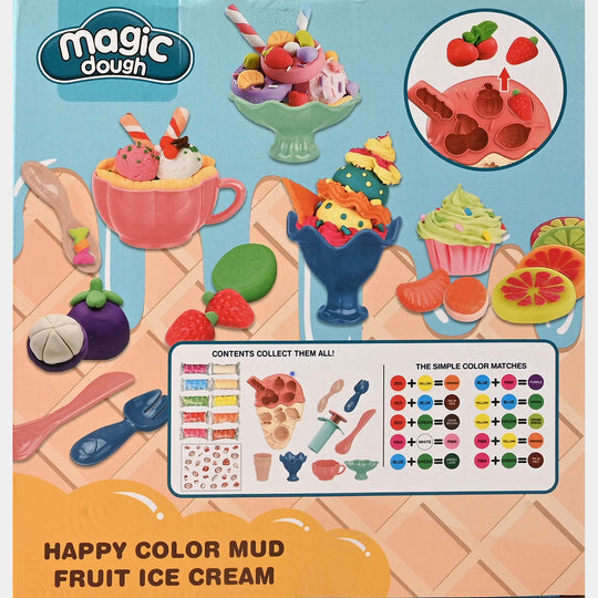 Magic Dough Happy Color Mud Fruit Ice Cream Play Set