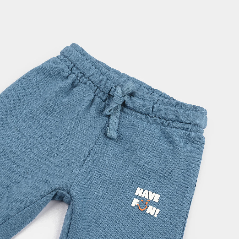 Infant Boys Jersey Pajama (Have Fun) - Blue