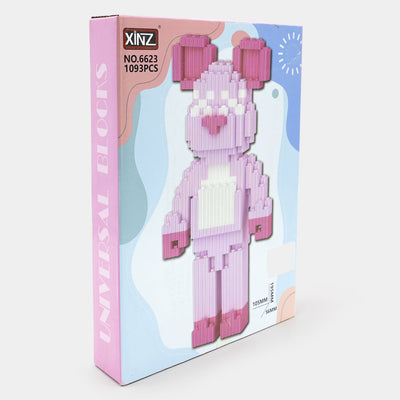 Little Pink Violent Bear Universal Building Blocks | 1093PCs