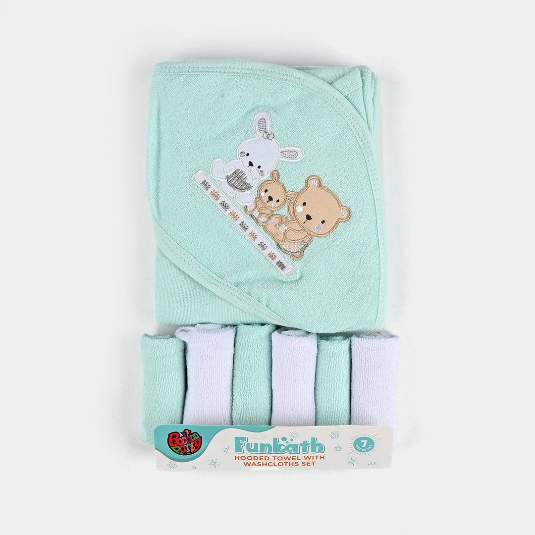 BP Hooded Bath Towel 7Pcs | Sea Green
