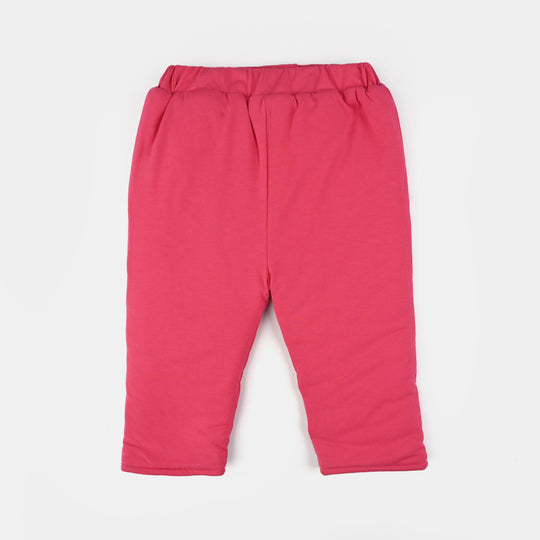 Infant Girls Cotton Interlock Suit-White/Pink