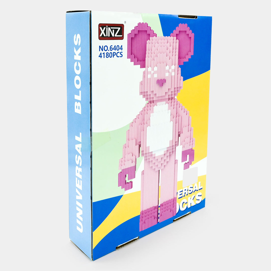 Pink Violent Bear Universal Building Blocks | 4180PCs