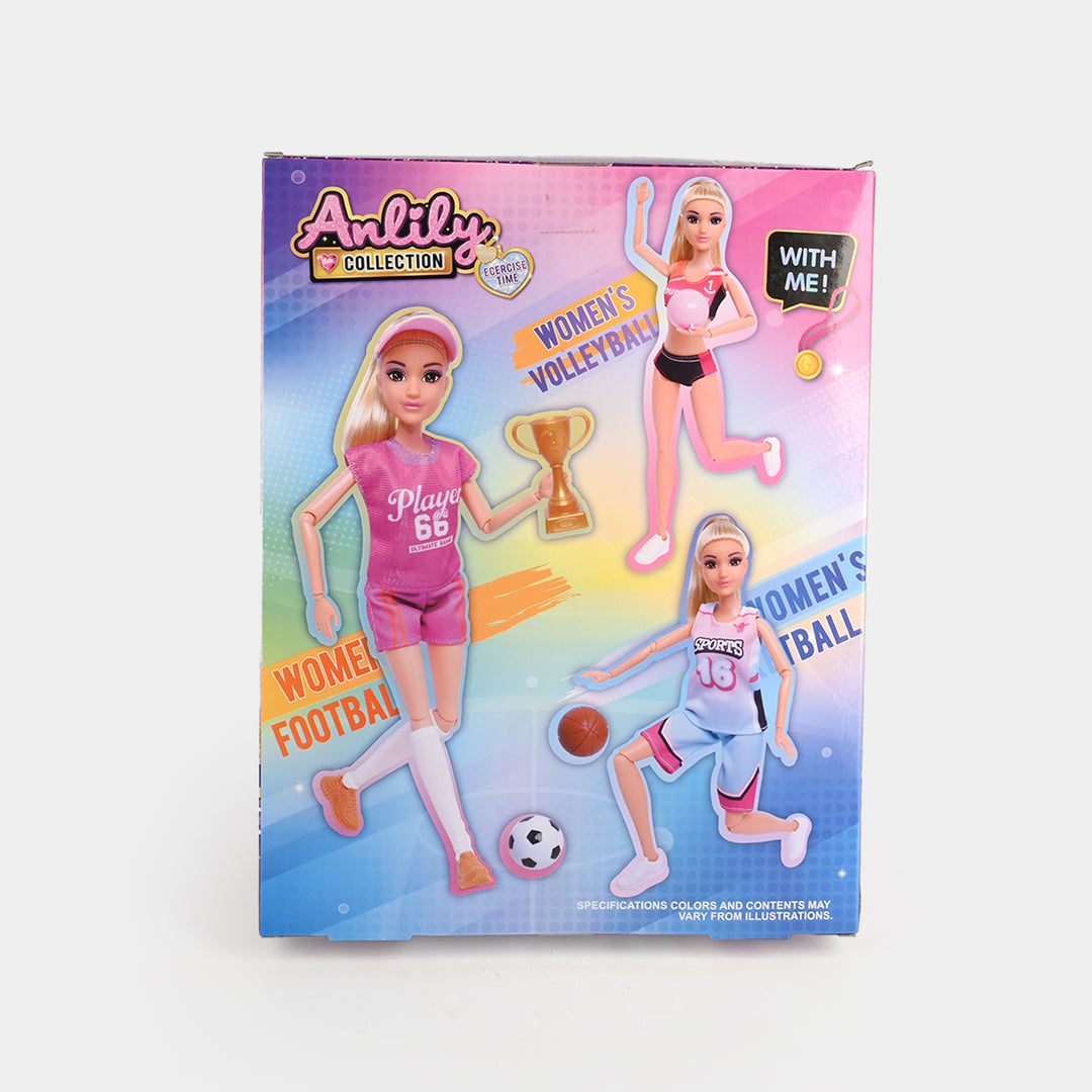 11.5" Lovely Fashion Doll with Accessories Set