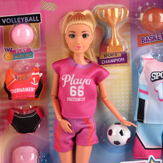 11.5" Lovely Fashion Doll with Accessories Set