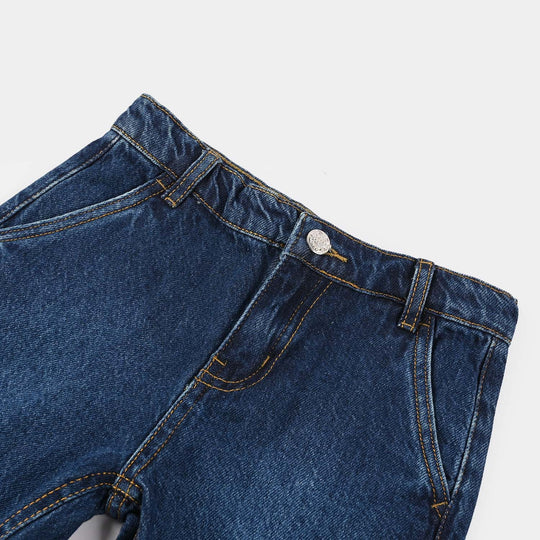 Boys Denim Stretch Shorts (Trail) - Mid Blue