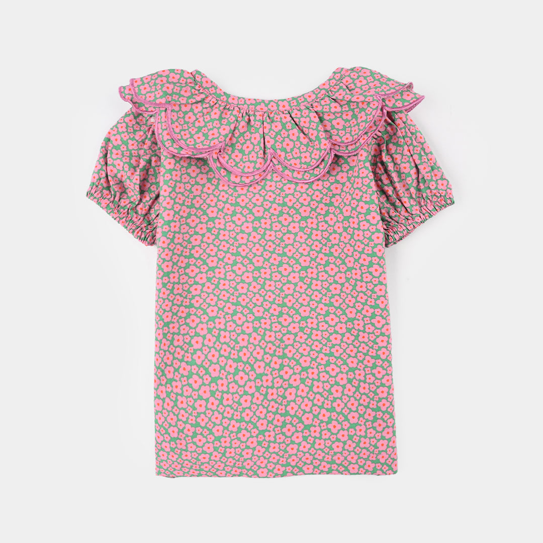 Infant Girls Cotton 2-Piece Suit (Mint Pop) - Pink