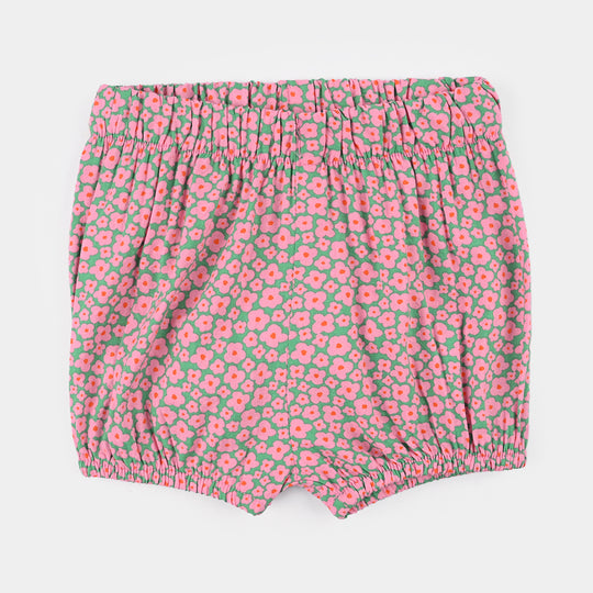 Infant Girls Cotton 2-Piece Suit (Mint Pop) - Pink