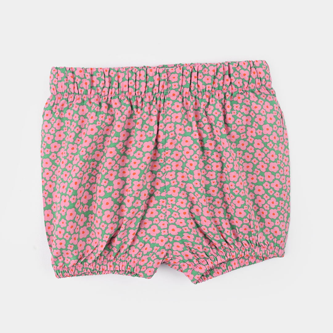 Infant Girls Cotton 2-Piece Suit (Mint Pop) - Pink