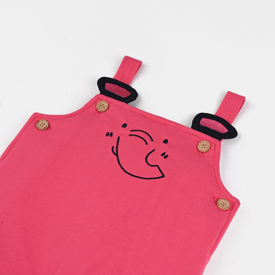 Infant Girls Cotton Interlock Suit-Pink/Grey