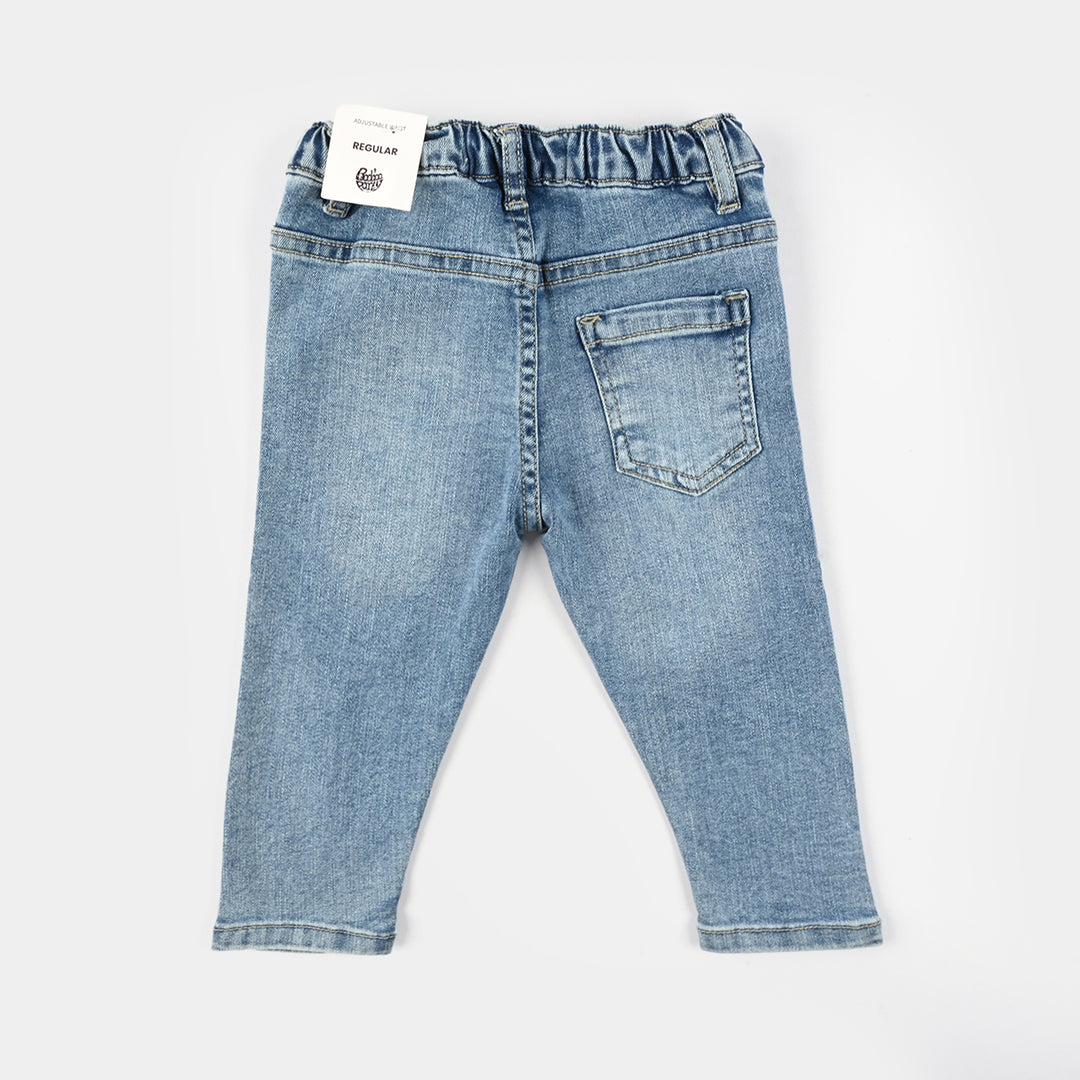 Infant Boys Denim Pants (Mini Dino) - Mid Blue
