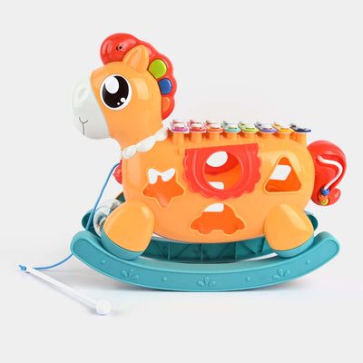 5 in 1 rocking horse shape musical instrument for kids